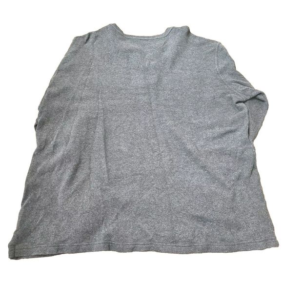 Carhartt 2XL Gray Henley Shirt Long Sleeve Cotton Thermal Workwear Mens Relaxed - Picture 3 of 3